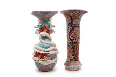Lot 96 - A Japanese Hirado ware vase