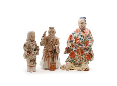 Lot 98 - Three Japanese pottery figures
