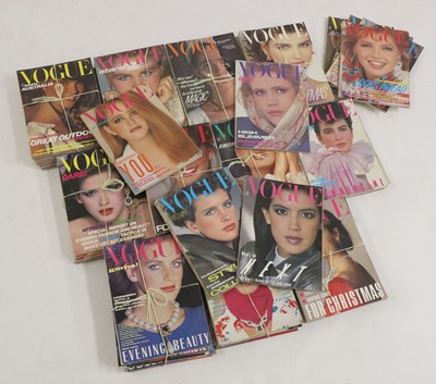 Lot 552 - A collection of Vogue magazines