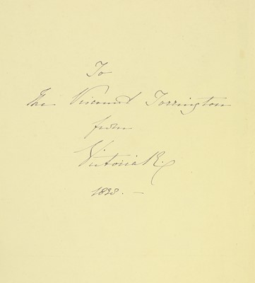 Lot 408 - QUEEN VICTORIA Signed- Countess of Blessington