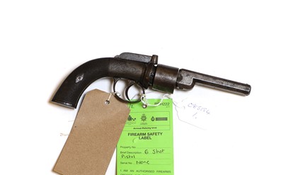 Lot 141 - A English transitional revolver