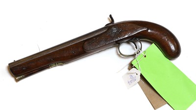 Lot 193 - An English percussion holster pistol