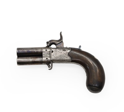 Lot 202 - An over and under turnover double barrel percussion pistol