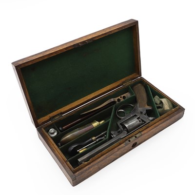 Lot 125 - A cased Adams .45 calibre double-action revolver
