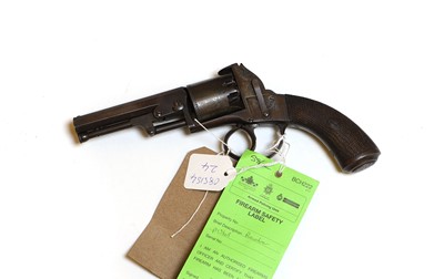 Lot 197 - An open framed percussion six shot revolver
