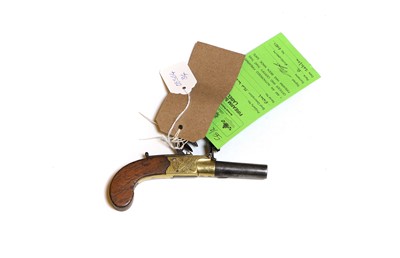 Lot 147 - A flintlock pocket pistol