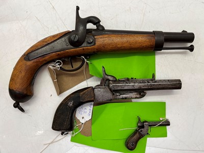 Lot 132 - A Continental military style percussion pistol