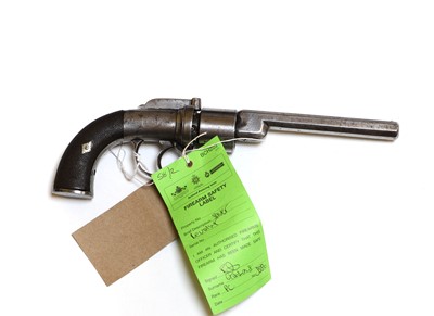 Lot 185 - A transitional six shot revolver