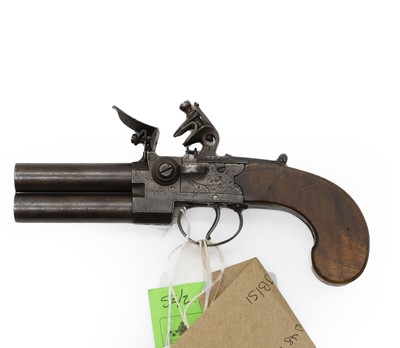 Lot 201 - An over and under tap action flintlock pistol