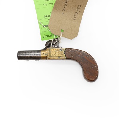Lot 159 - A percussion boxlock pocket pistol