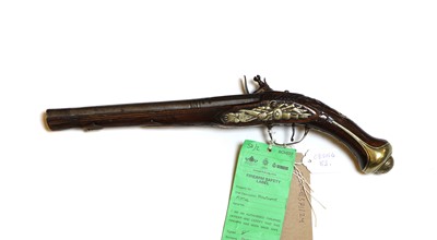 Lot 144 - A flintlock holster pistol