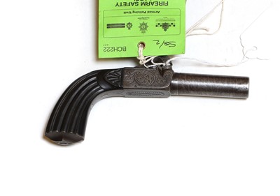 Lot 118 - A Belgium rifled pocket pistol