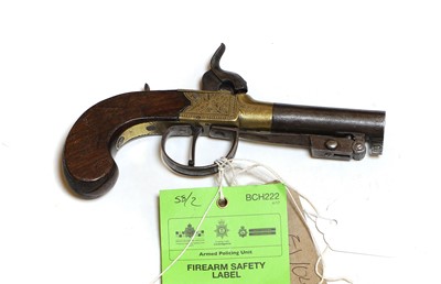 Lot 121 - A boxlock percussion pistol