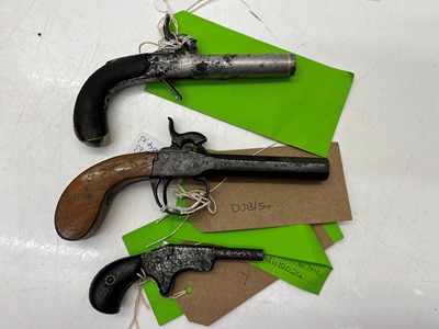 Lot 170A - An percussion pocket pistol combined 54 63