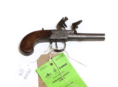 Lot 148 - A flintlock pocket pistol