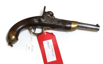 Lot 151 - A French military pattern percussion pistol