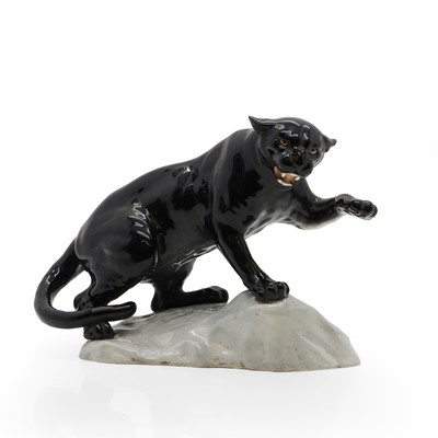 Lot 337 - A Beswick black panther