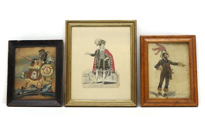 Lot 496 - Three tinsel pictures
