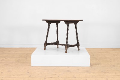 Lot 564 - A walnut and marquetry side table