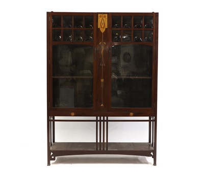 Lot 659 - A mahogany inlaid display cabinet