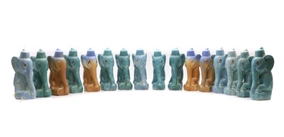 Lot 315A - A collection of sixteen ceramic elephants