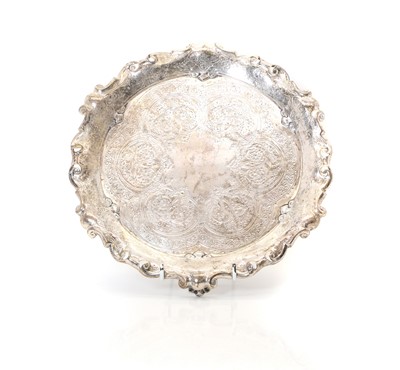 Lot 30 - A Victorian Scottish silver salver