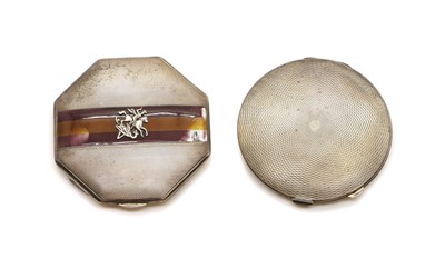 Lot 29 - Two silver compacts