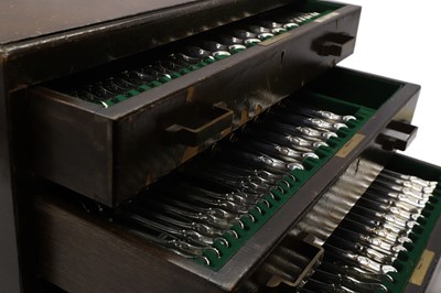 Lot 39 - A silver canteen of cutlery