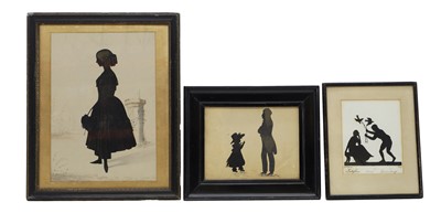 Lot 465 - A silhouette of a courting couple