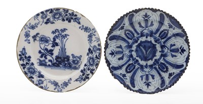 Lot 293 - A tin glazed charger