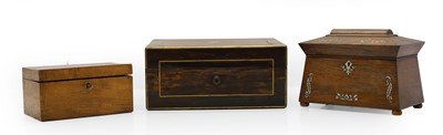 Lot 362 - A coromandel and brass inlaid dressing case