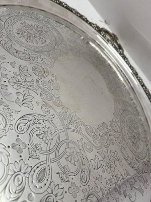 Lot 56 - A twin-handled silver tray