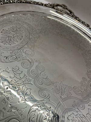 Lot 56 - A twin-handled silver tray