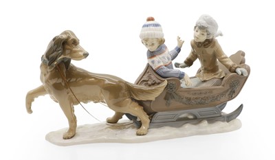 Lot 329 - A Lladro porcelain group