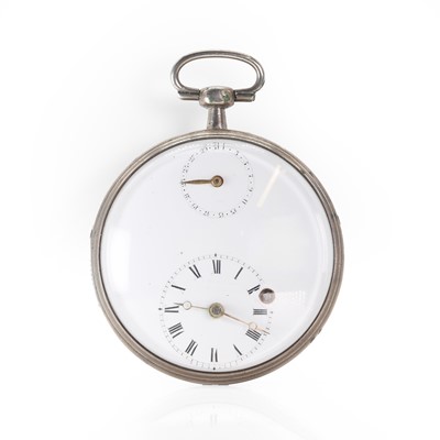 Lot 397 - A silver open faced fusee pocket watch, by Le Roi et Fils
