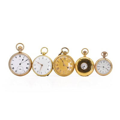 Lot 284 - A group of gilt metal pocket watches