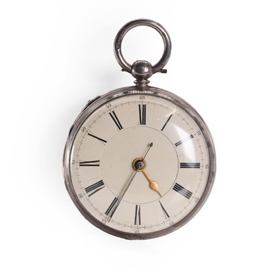 Lot 396 - A silver open faced rack lever fusee pocket watch, by Litherland