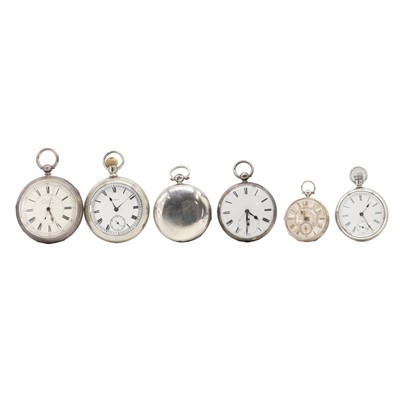 Lot 444 - A group of silver pocket watches