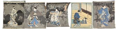 Lot 377 - A collection of five Japanese woodblock prints