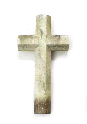 Lot 407 - A white marble grave marker