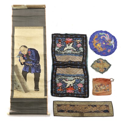 Lot 378 - A collection of Chinese embroidery