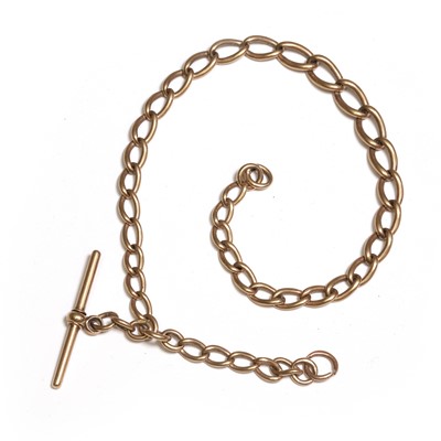 Lot 389 - A 9ct gold Albert chain