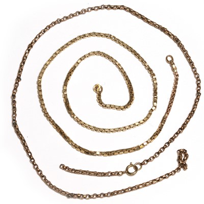 Lot 293 - Two gold chains
