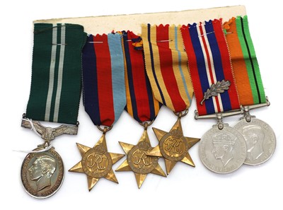 Lot 101 - A Second World War group of six awarded to FLT. LT. H.K. Cartwright