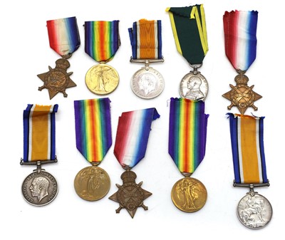 Lot 104 - Three Great War medal groups