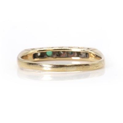 Lot 88 - A 9ct gold emerald and diamond ring