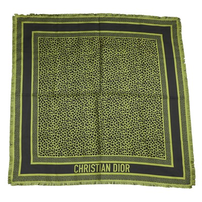 Lot 507 - A Dior leopard print silk scarf