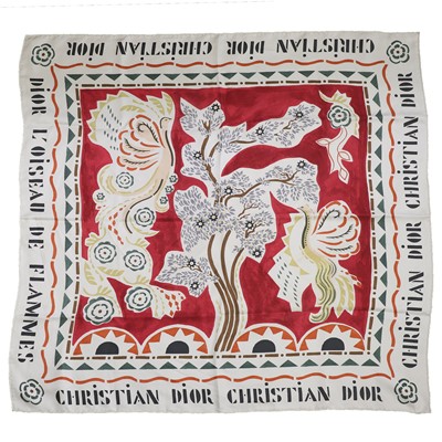 Lot 511 - A Dior 'L'Oiseau de Flammes' silk scarf