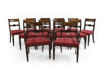 Lot 639 - A set of twelve mahogany dining chairs
