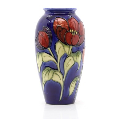 Lot 277 - A Moorcroft pottery 'Tulips' pattern vase